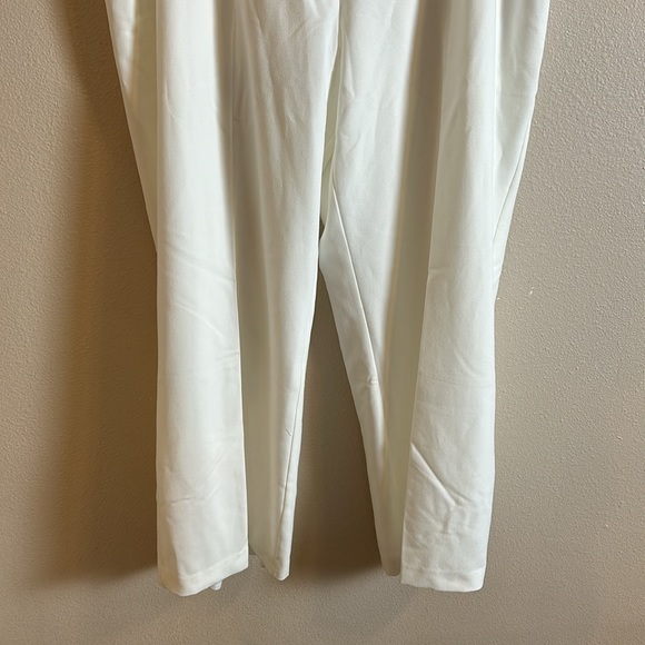 Joanna Hope White Wide Leg Trouser Pants Flowy High Rise - Picture 5 of 12